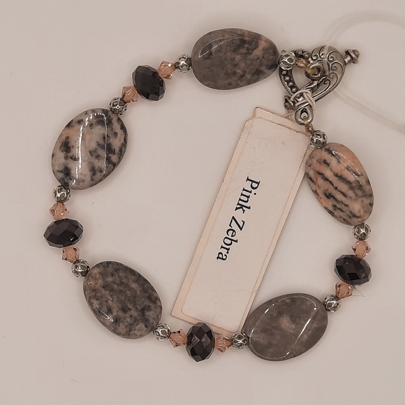 Pink Zebra Stone Braclet - Picture 3 of 8